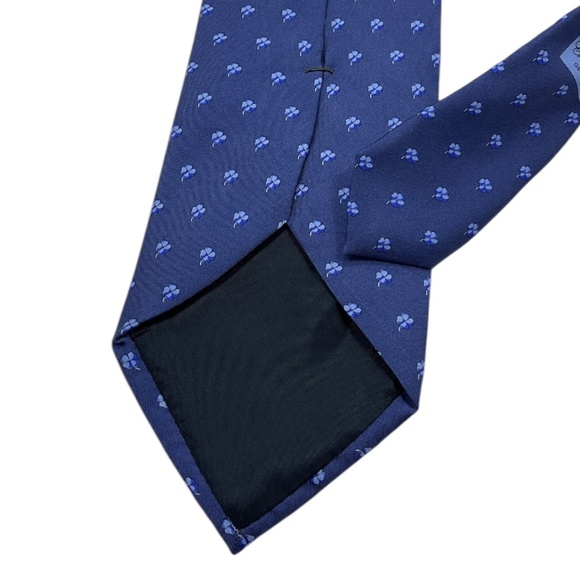 CHOPARD Blue Floral Silk LUXURY Tie ITALY - Picture 5 of 5